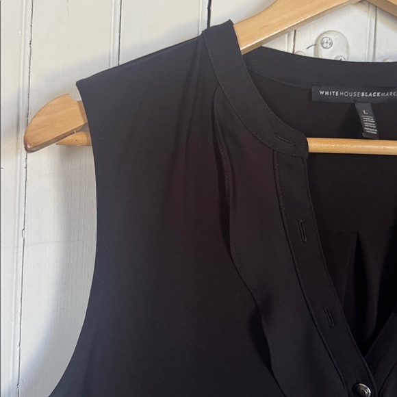 White House Black Market Sleeveless Blouse Black Size L - Picture 2 of 8